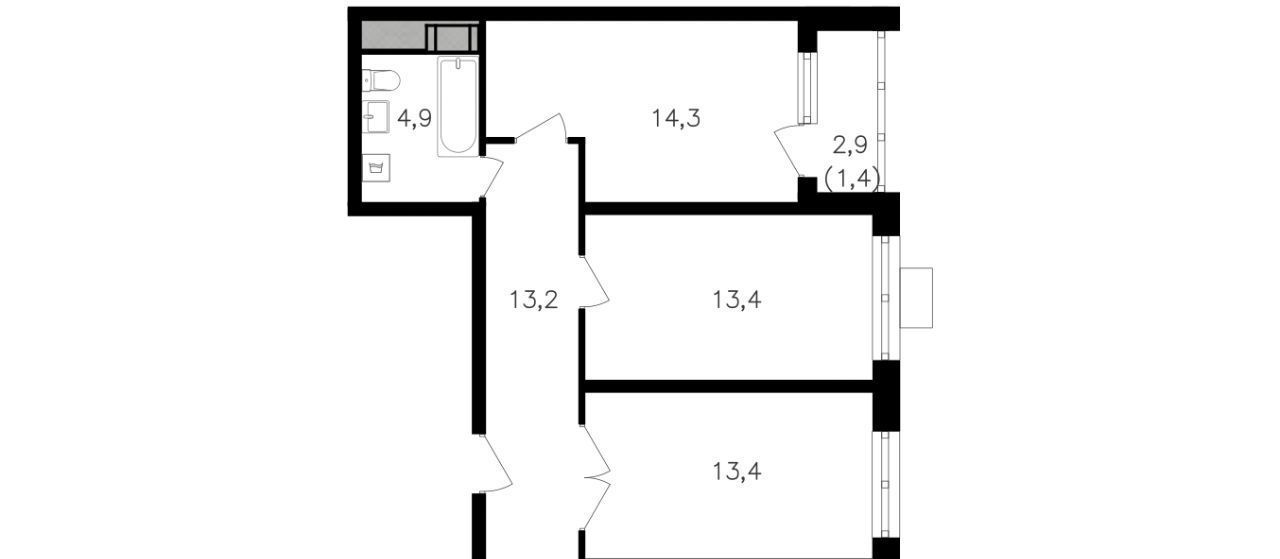 квартира г Москва ул Берзарина 3/2 поле, 32к, Октябрьское фото 1