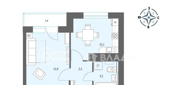 квартира г Воронеж р-н Центральный ул Загоровского 6 фото 1