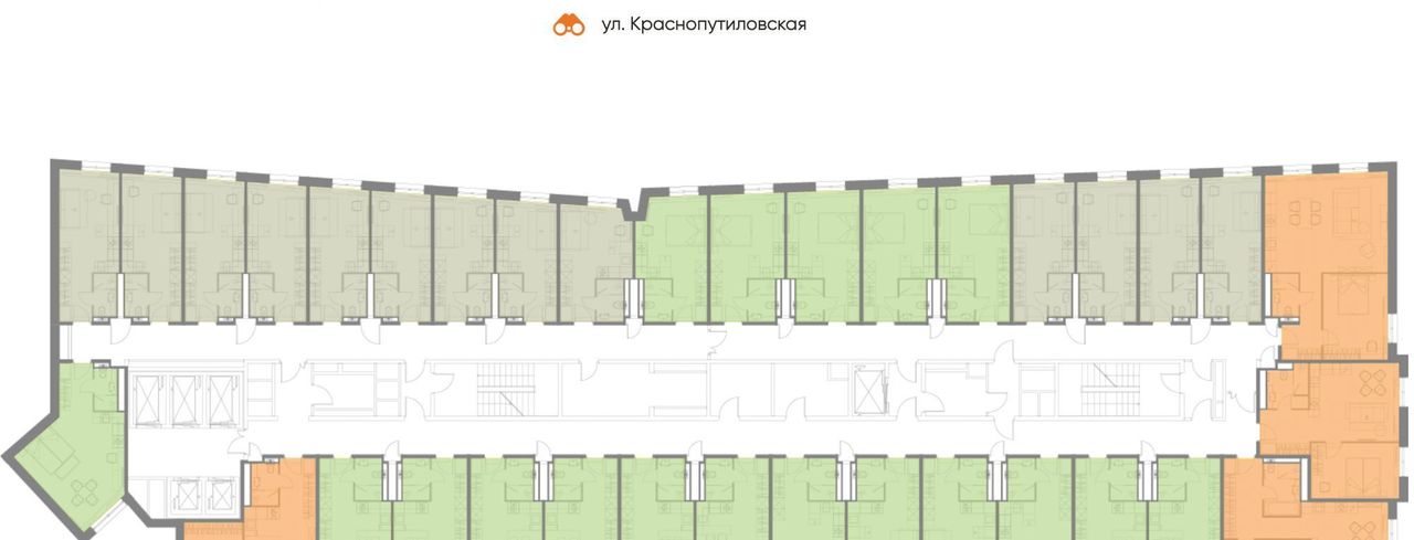 квартира г Санкт-Петербург метро Московская ул Краснопутиловская 103 округ Новоизмайловское, Предпортовая фото 2