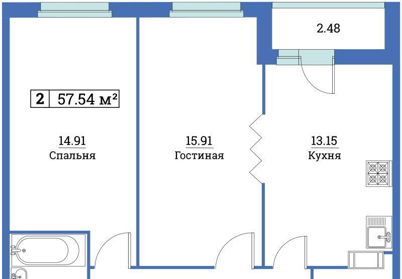 квартира р-н Всеволожский г Мурино ул Шувалова 42 Девяткино фото 1