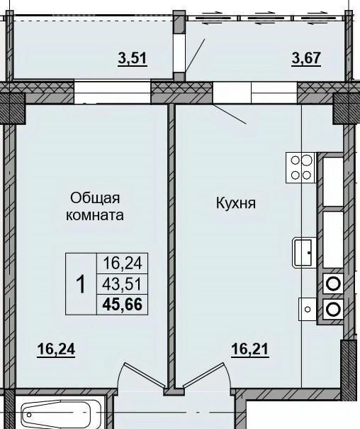 квартира г Якутск ул им. Д.Д.Красильникова 5 фото 1