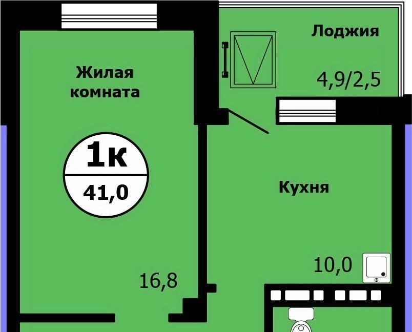 квартира г Красноярск р-н Свердловский ул Лесников 1 Красноярский кадастровый район фото 1