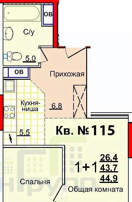 квартира г Тула р-н Центральный ул Академика Насоновой 1в Центральный территориальный округ фото 1