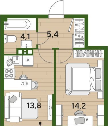 квартира г Краснодар р-н Прикубанский ул им. Анны Ахматовой фото 1