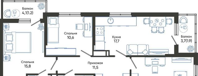 г Новороссийск р-н Центральный ул Куникова 47г ЖК Облака 2 фото