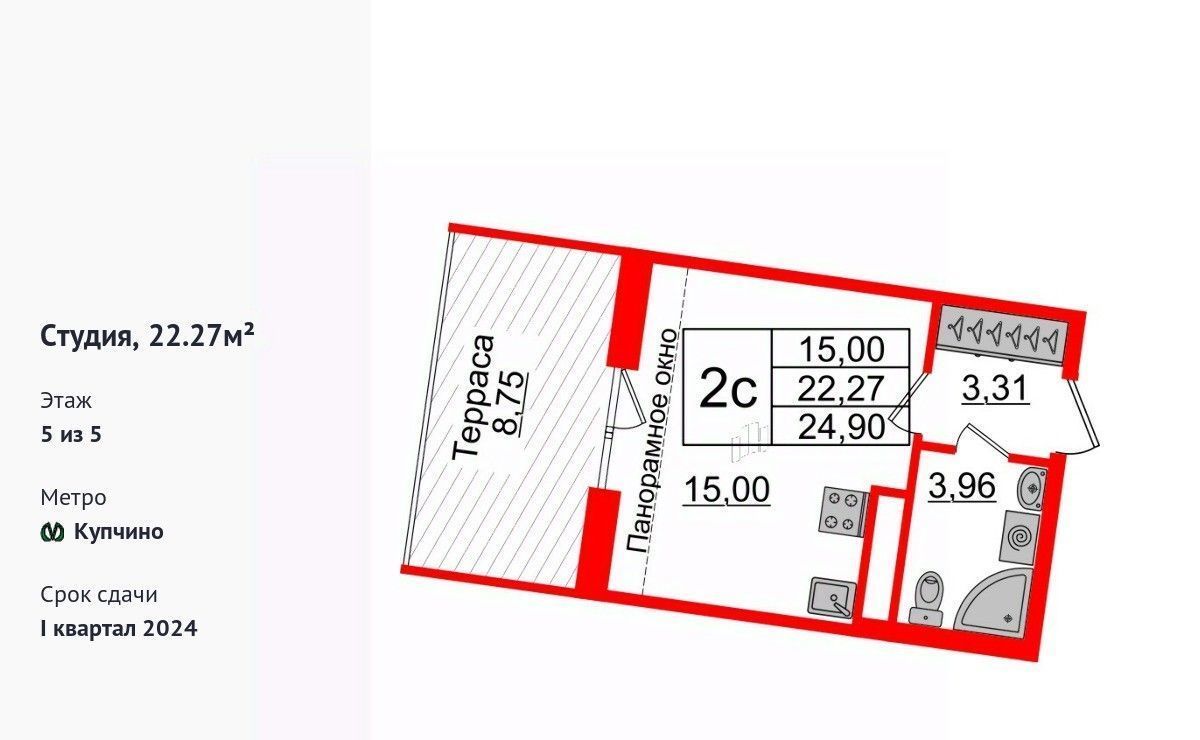 квартира г Санкт-Петербург ул Струве 10к/2 Звездная фото 1