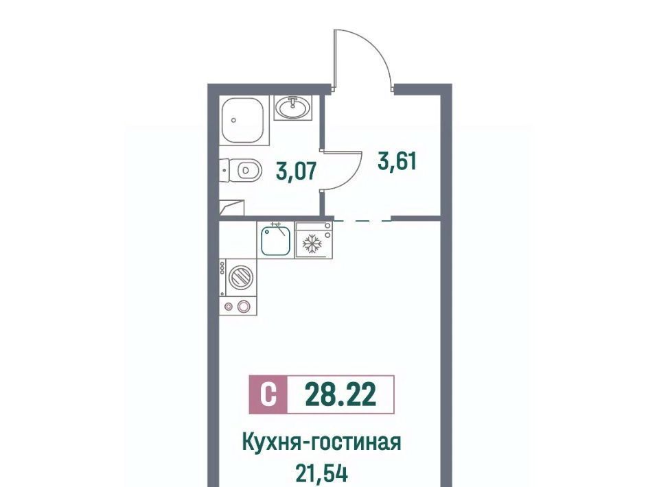 квартира р-н Всеволожский г Мурино ЖК «Фотограф» Девяткино фото 1