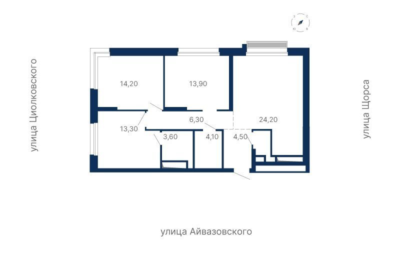 квартира г Екатеринбург р-н Ленинский Чкаловская Южный ул Циолковского 3 ЖК «Парк Столиц» фото 1