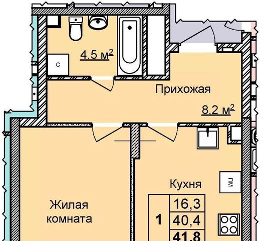 квартира г Нижний Новгород Горьковская ЖК «Цветы 2» 10 фото