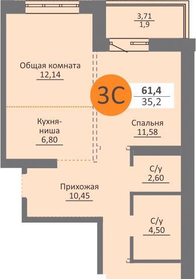 квартира г Новосибирск Октябрьская ул Московская фото 1