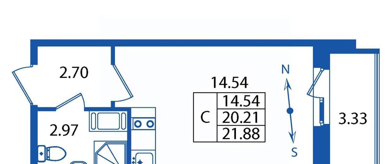 квартира р-н Всеволожский г Мурино б-р Воронцовский 21к/1 Девяткино фото 1