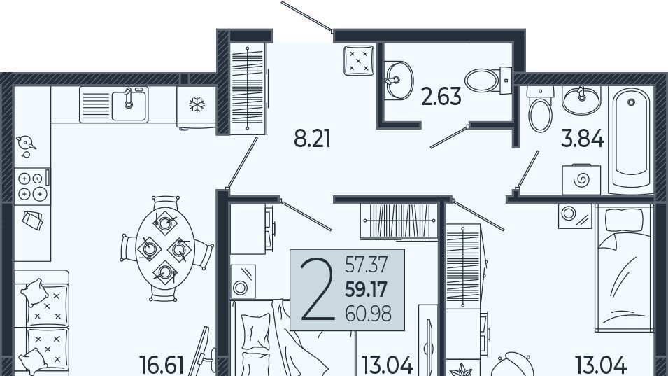 квартира г Краснодар р-н Прикубанский мкр Россинского фото 1