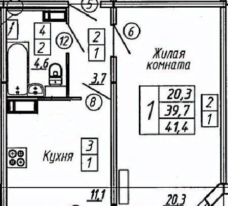 квартира г Воронеж р-н Советский микрорайон Пироговка Крымский Квартал жилой комплекс фото 1