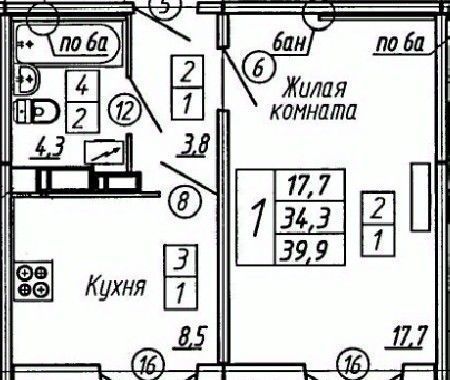 квартира г Воронеж р-н Советский микрорайон Пироговка Крымский Квартал жилой комплекс фото 1