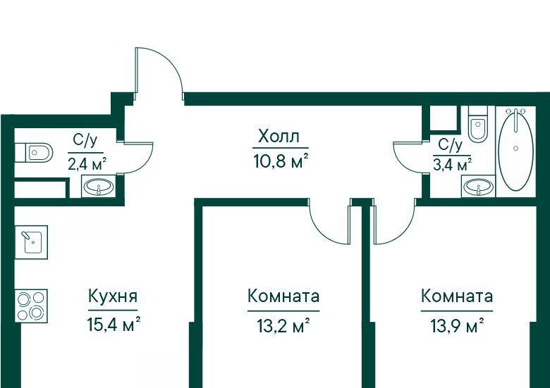 квартира г Самара р-н Октябрьский Российская ЖК Грин Ривер фото 1