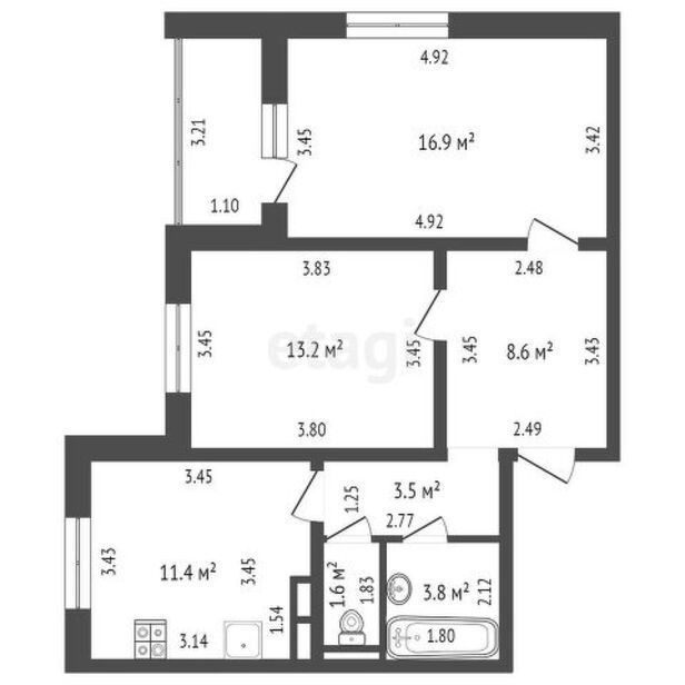 квартира р-н Орловский д Жилина ул Естина 9 Орловский район, Орел фото 18