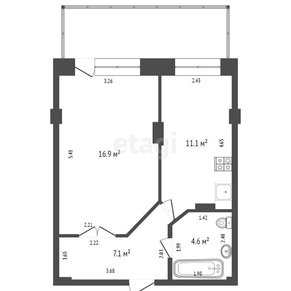 квартира г Кемерово ул Дружбы 31 фото 14