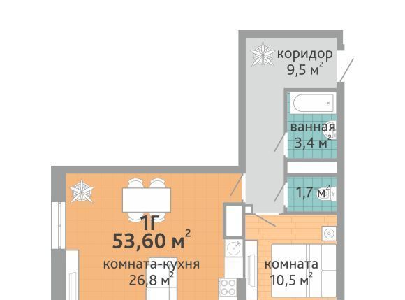 квартира г Екатеринбург Чкаловская ул Краснолесья 108/2 фото 1