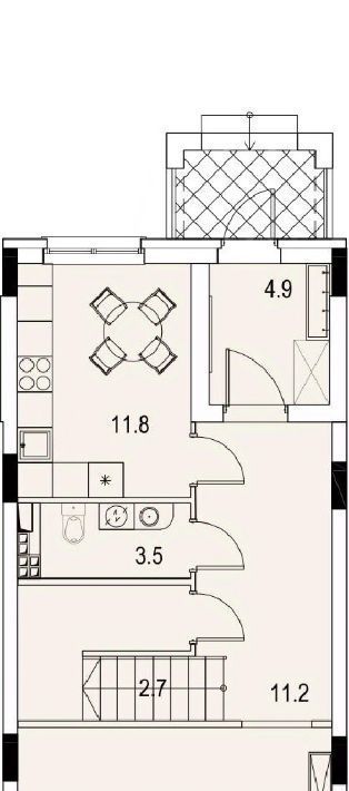 квартира г Тюмень р-н Центральный ул Щербакова 2к/1 фото 1