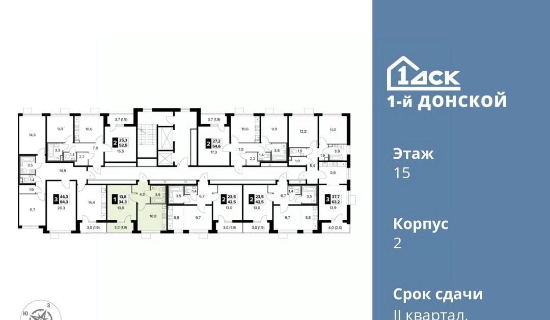 квартира городской округ Ленинский д Сапроново Домодедовская, 1-й Донской жилой комплекс фото 2