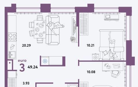 квартира г Тюмень р-н Калининский ул Новоселов фото 11