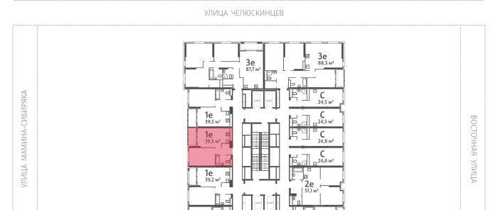 квартира г Екатеринбург Центральный Уральская ЖК «Азина 16» жилрайон фото 2