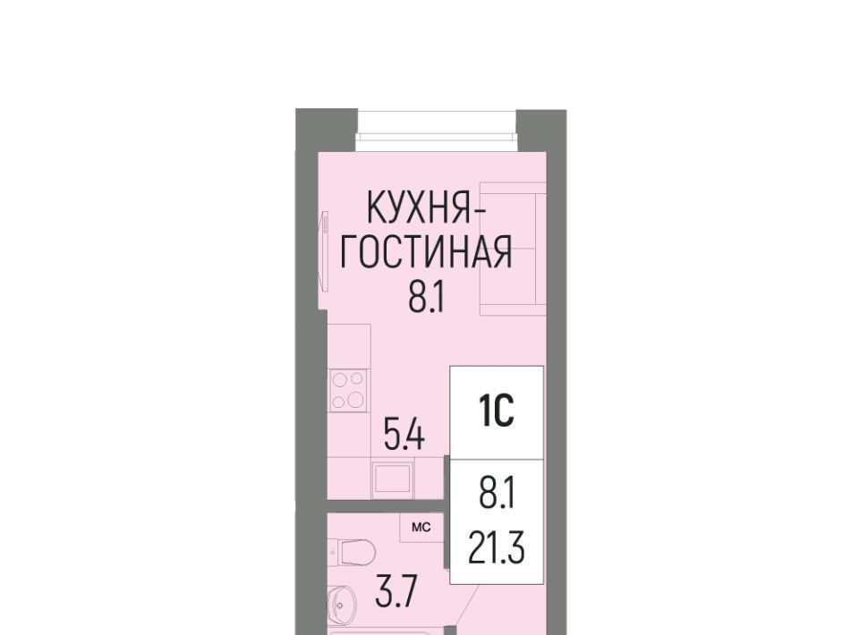 квартира г Уфа р-н Октябрьский ЖК «Новатор» Глумилино-1 мкр фото 1