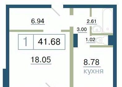 квартира г Красноярск р-н Октябрьский ЖК «Плодово-ягодный» фото 1