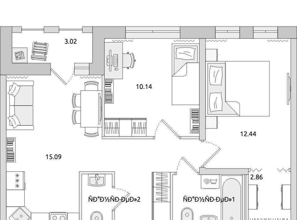 квартира р-н Всеволожский г Мурино ул Шоссе в Лаврики 53к/1 Девяткино фото 1