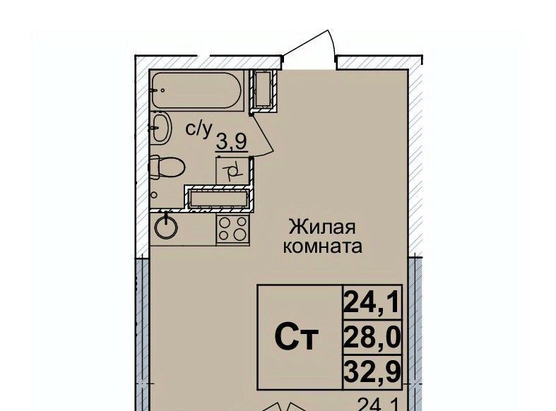 квартира г Нижний Новгород Горьковская ЖК «Горизонты Нижнего» фото 1