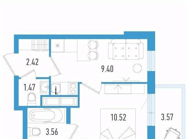 квартира г Санкт-Петербург п Шушары ЖК Аэросити-3 метро Купчино фото 1