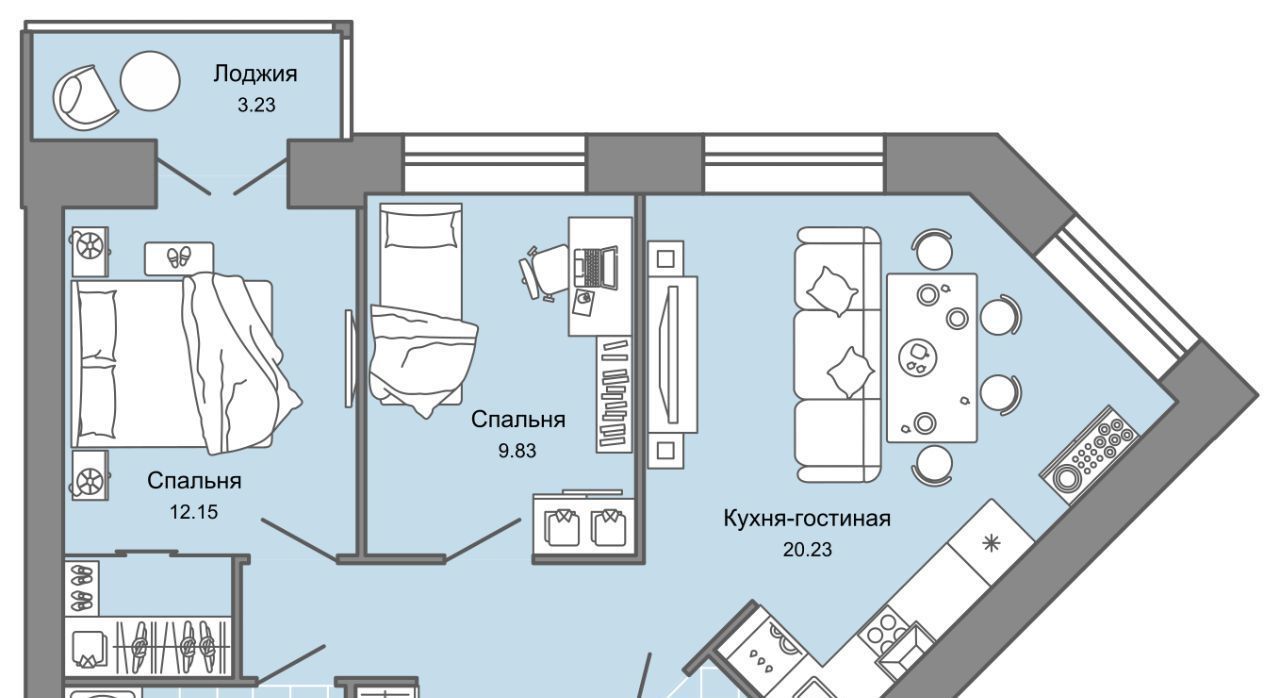 квартира г Ульяновск р-н Заволжский Новый Город ЖК Центрополис 4 Центральный кв-л фото 1