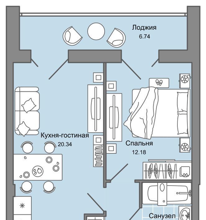 квартира г Ульяновск р-н Заволжский Новый Город ЖК Центрополис 1 Центральный кв-л фото 1