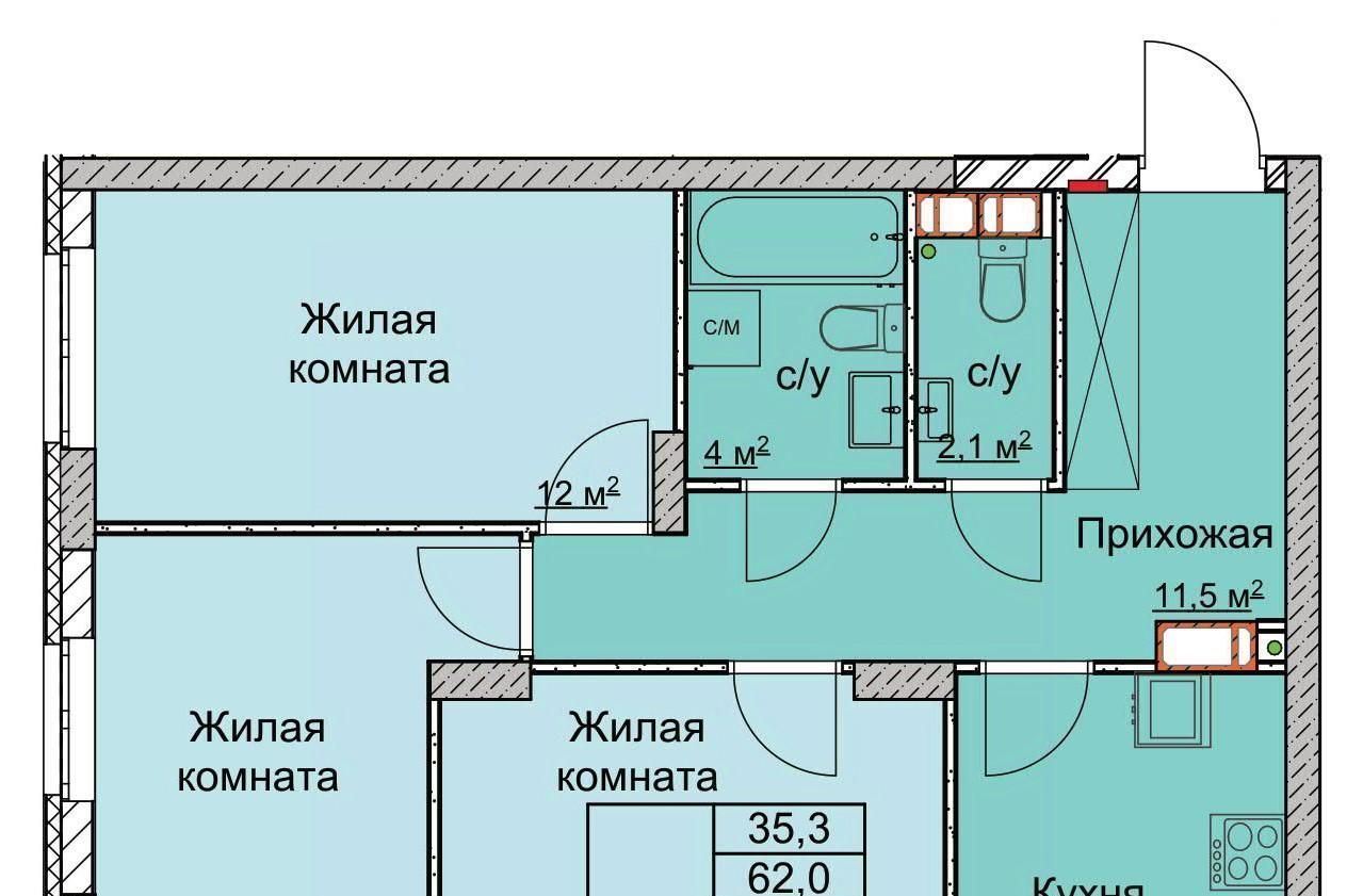 квартира г Нижний Новгород Молитовка Заречная ул Арктическая 17а фото 1