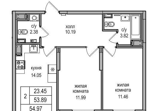 квартира г Санкт-Петербург п Парголово Парнас метро Парнас проезд Толубеевский, 34к 2 фото 1