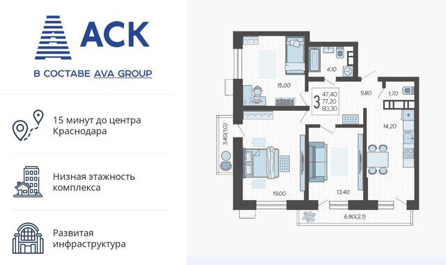 р-н Прикубанский микрорайон 9-й километр дом 115/2 фото