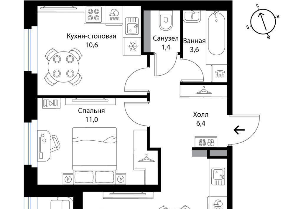 квартира р-н Ломоносовский д Ольгино Низинское с/пос, Проспект Ветеранов, Экография жилой комплекс фото 1