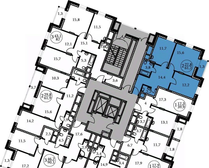 квартира г Москва метро Сокольники ул Краснобогатырская 38к/4 фото 2