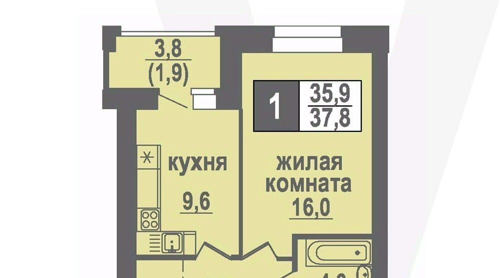 квартира рп Кольцово пр-кт Никольский 20 Золотая Нива фото 1