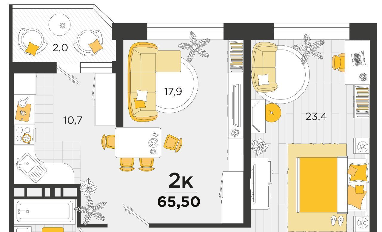 квартира г Краснодар р-н Карасунский ул им. Мачуги В.Н. 166ак/1 фото 1