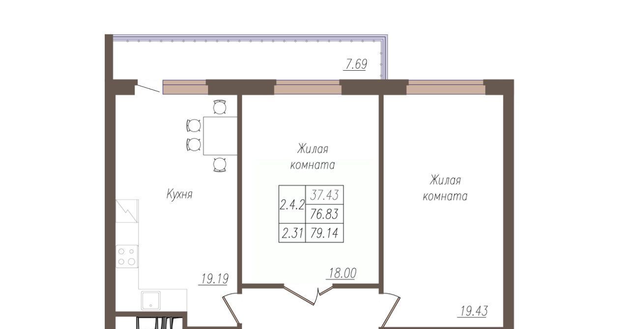 квартира г Орел р-н Советский Весёлая Слобода ЖК Крылья мкр фото 1