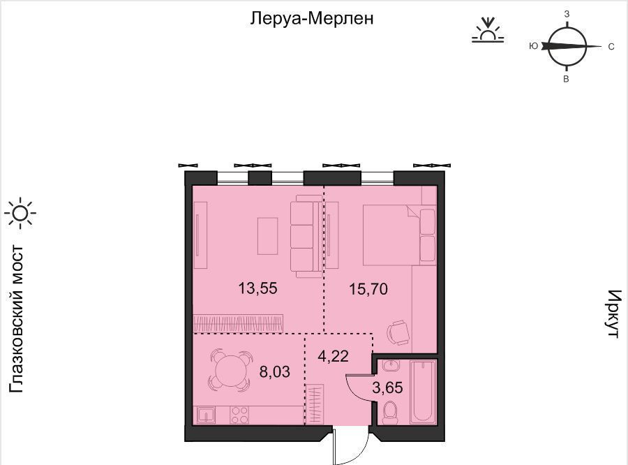 квартира г Иркутск р-н Свердловский ул Набережная Иркута 23 Затон кв-л фото 1