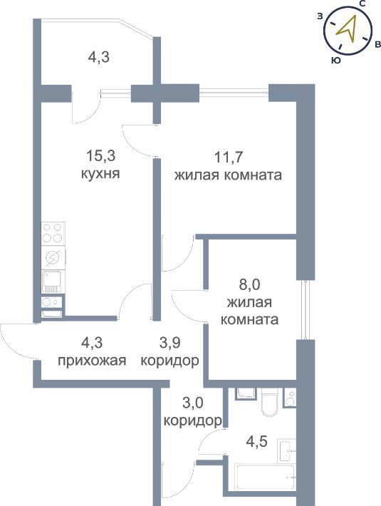 квартира г Нефтеюганск мкр 17-й 9 фото 1