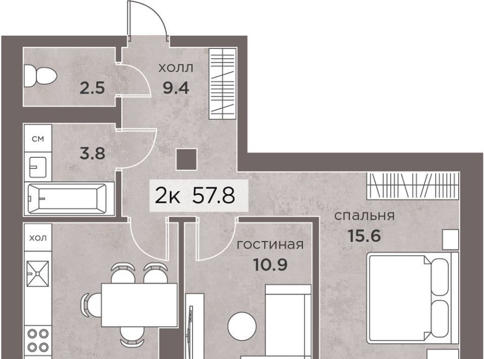 квартира г Калининград р-н Московский ул Б.Хмельницкого 50 фото 1