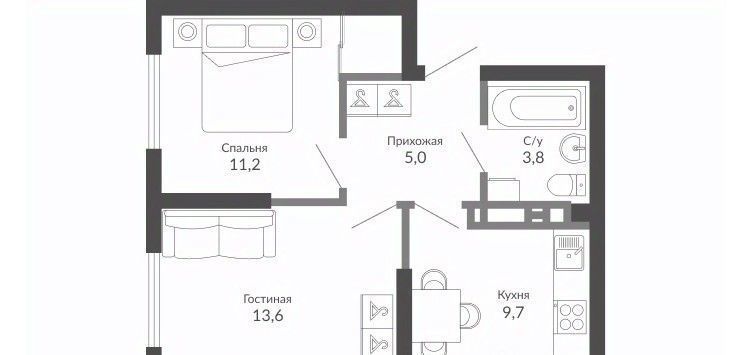 квартира г Новороссийск р-н Центральный ЖК Облака 2 фото 1