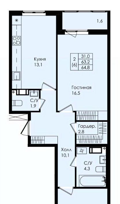 квартира р-н Гатчинский г Коммунар Шушары фото 1