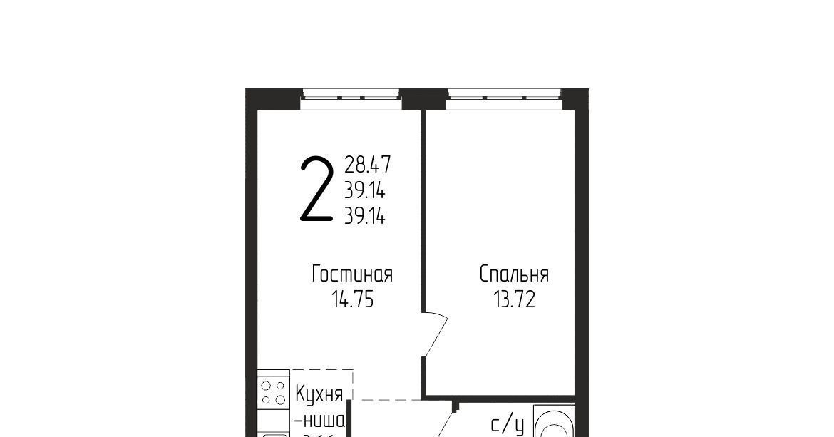 квартира г Уфа р-н Кировский ул Испытателей 89 фото 1