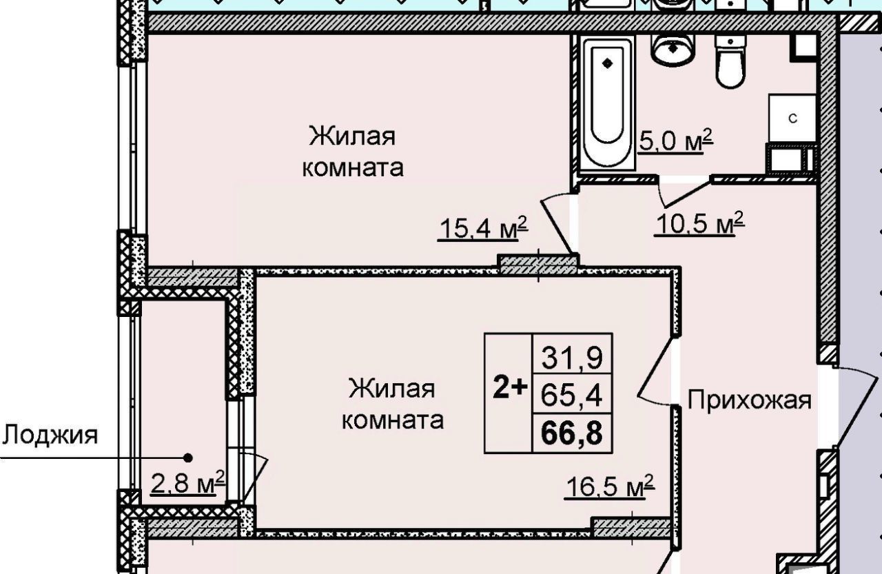 квартира г Нижний Новгород Горьковская ЖК «Цветы 2» 10 фото 1