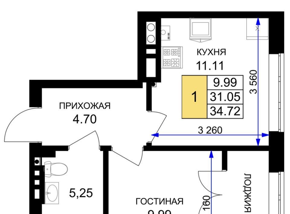 квартира р-н Гурьевский г Гурьевск ЖК «Включи» фото 1