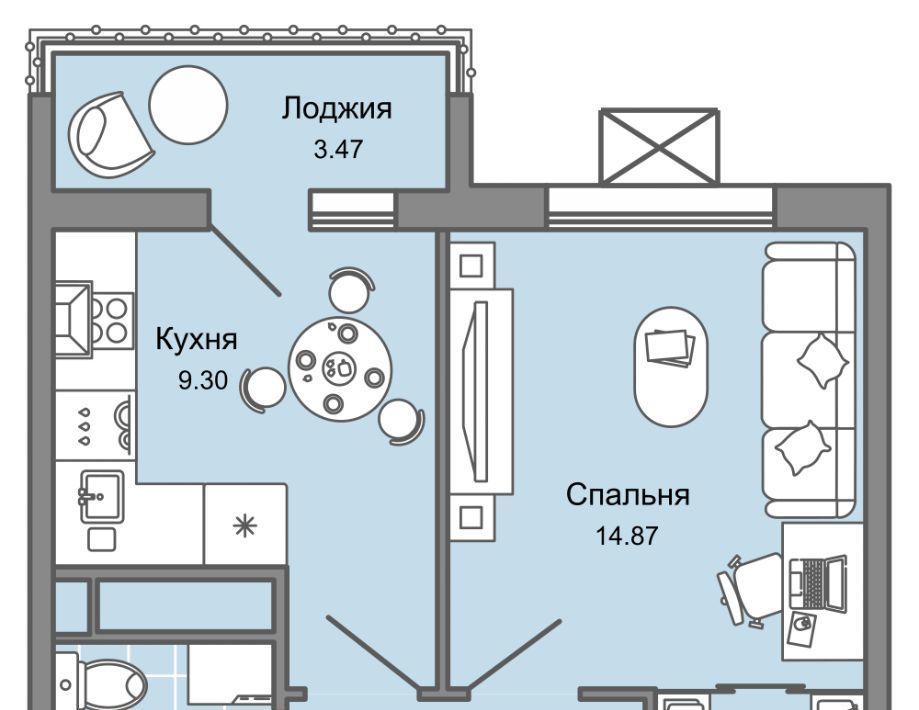 квартира г Ульяновск р-н Заволжский Новый Город ЖК Юлла 10-й кв-л фото 1